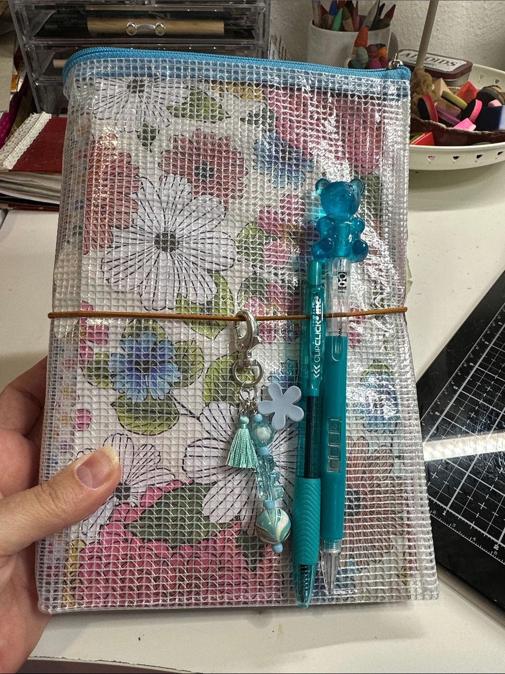 Pouch journal, turquoise
